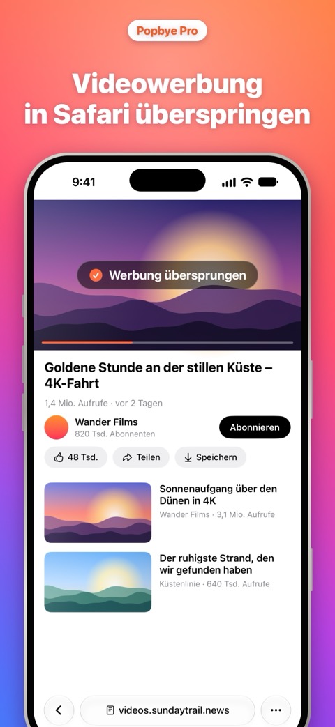 Videowerbung in Safari überspringen – mit Video Shield