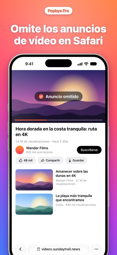 Omite los anuncios de vídeo en Safari con Video Shield