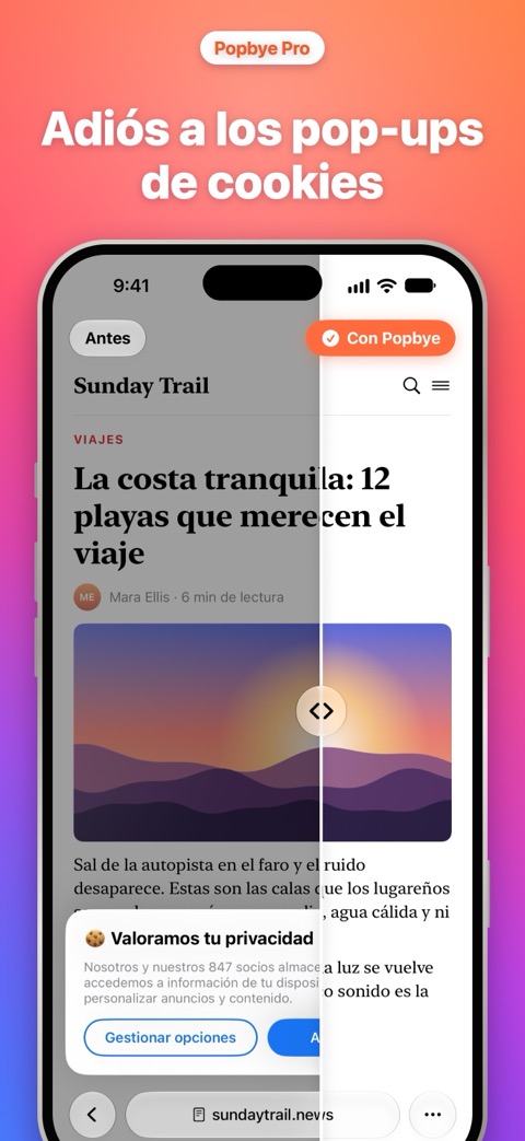 Adiós a los pop-ups de cookies en las webs de Safari