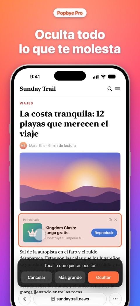 Oculta todo lo que te molesta en una página