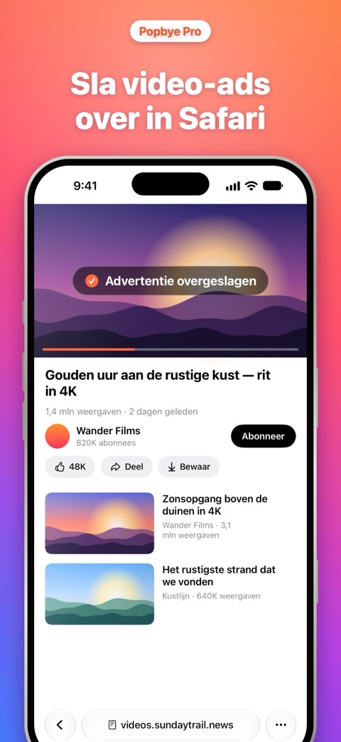 Sla video-ads over in Safari met Video Shield