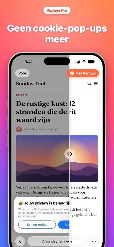 Geen cookie-pop-ups meer op websites in Safari