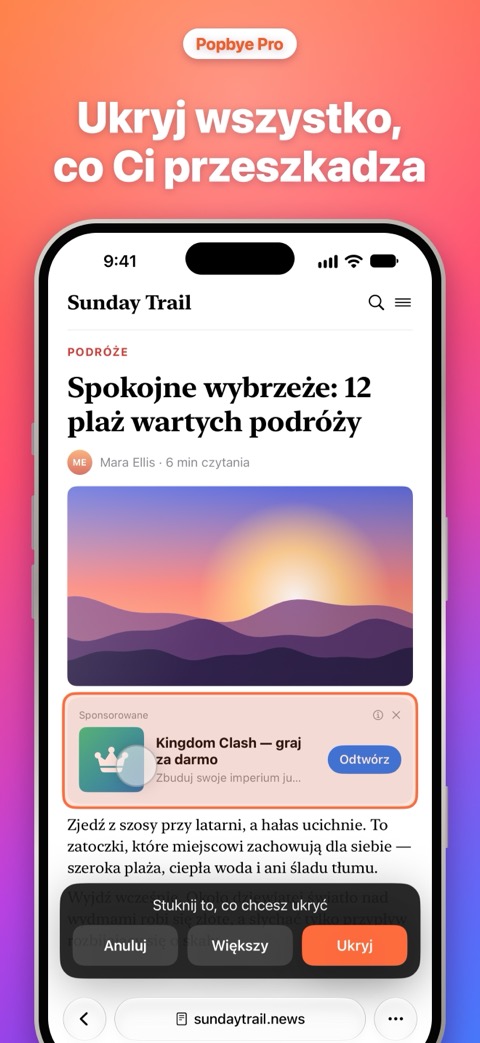 Ukryj wszystko, co Ci przeszkadza na stronie