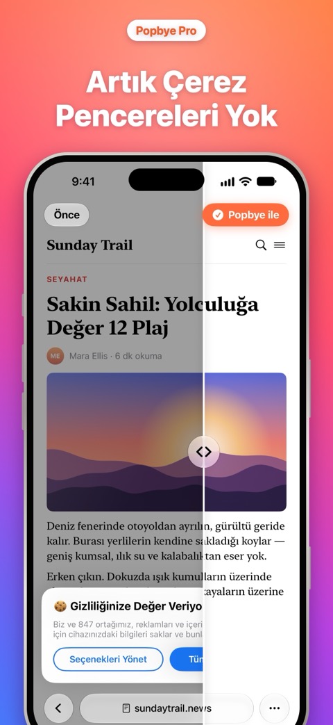 Safari’de web sitelerinde artık çerez pencereleri yok
